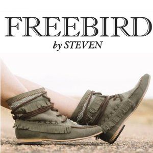 Freebird by Steven 'Tribal' olive khaki ankle boot